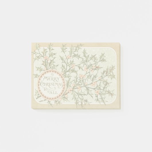 Post-it® Christmas Holly Jolie Antique Salutation (Devant)