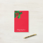 Post-it® Christmas Holly Post-it-Notes (Sur un bureau)