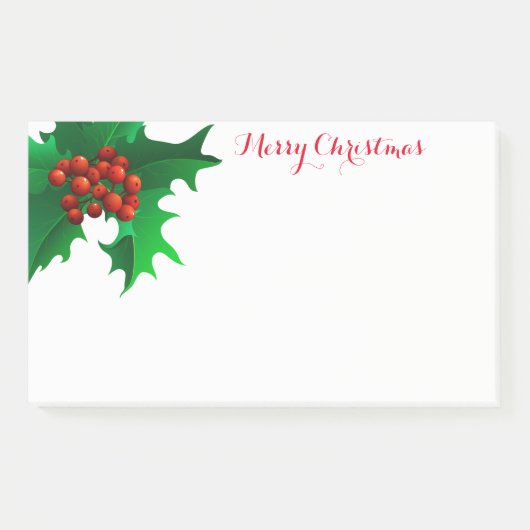 Post-it® Christmas Holly Post-it-Notes (Devant)