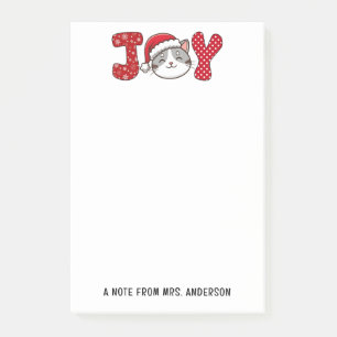Post-it® Christmas Kitty Chat "JOY" Personnalisé