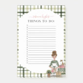 Post-it® Christmas Lady with Cat Personalized To-Do (Devant)