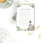 Post-it® Christmas Lady with Cat Personalized To-Do