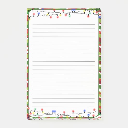 Post-it® Christmas Lights Holidays Lined (Devant)
