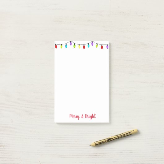 Post-it® Christmas Lights Publier les notes (Sur un bureau)