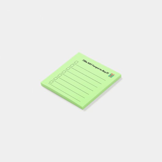 Post-it® Christmas List Post It Notes (Incliné)