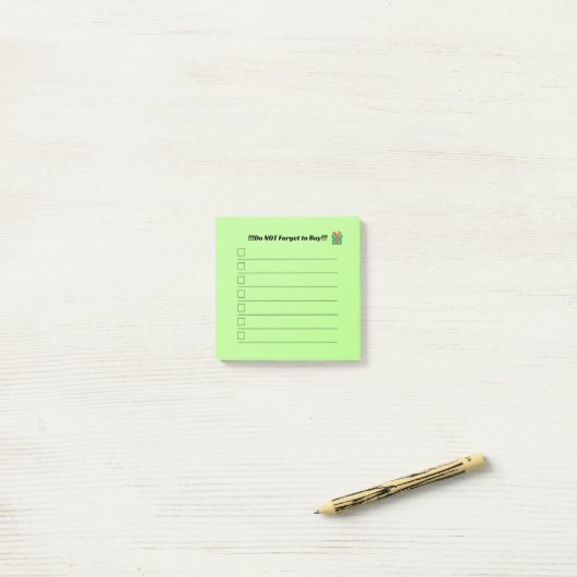 Post-it® Christmas List Post It Notes  (Sur un bureau)