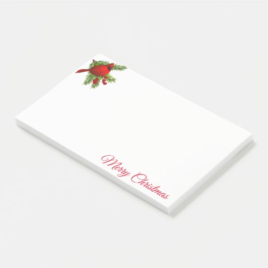 Post-it® Christmas Post it Notes Notepad-Cardinal Rouge (Incliné)