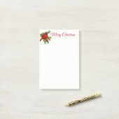 Post-it® Christmas Post it Notes Notepad-Cardinal Rouge (Sur un bureau)