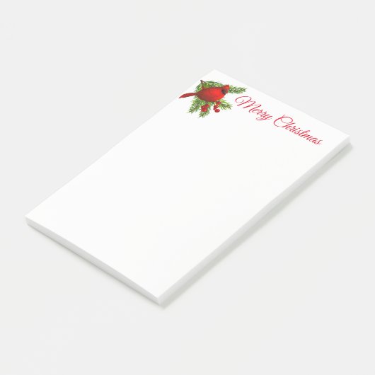 Post-it® Christmas Post it Notes Notepad-Cardinal Rouge (Incliné)