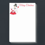 Post-it® Christmas Snowman Post It Notes<br><div class="desc">Ce billet est montré dans un dessin d'art festif de Noël Snowman. Customiser cet objet ou acheter tel quel</div>