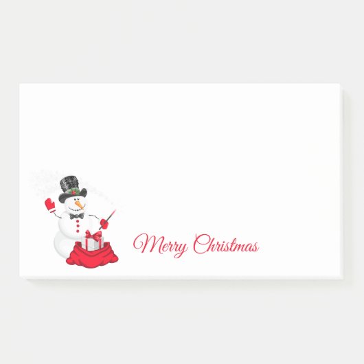 Post-it® Christmas Snowman Post It Notes (Devant)