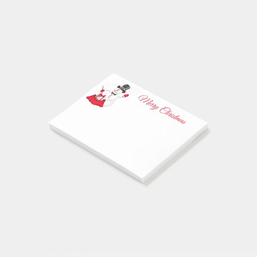 Post-it® Christmas Snowman Post It Notes (Incliné)