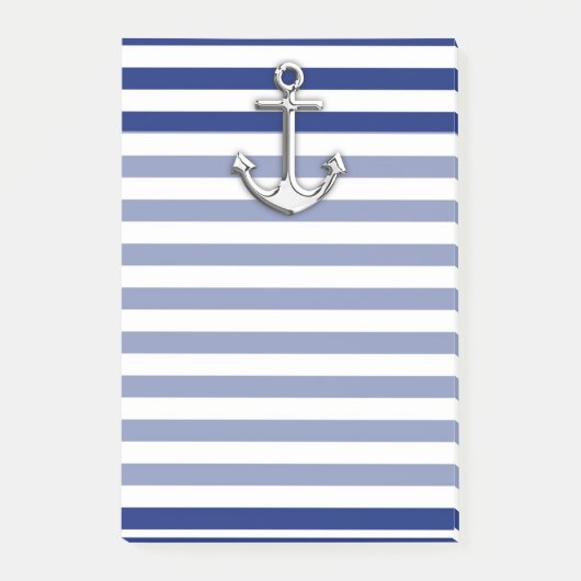 Post-it® Chrome Anchor on Navy Stripes (Devant)