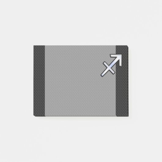 Post-it® Chrome Comme Sagittarius Zodiac Connexion Noir (Devant)