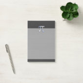 Post-it® Chrome en argent comme symbole Pi sur l'impression (Bureau)