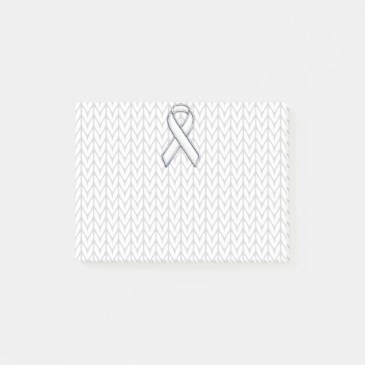 Post-it® Chrome sur le Tricot blanc sensibilisation au ruba (Devant)