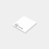 Post-it® Chrysanthèmes en ligne artistique noire avec votre (Incliné)
