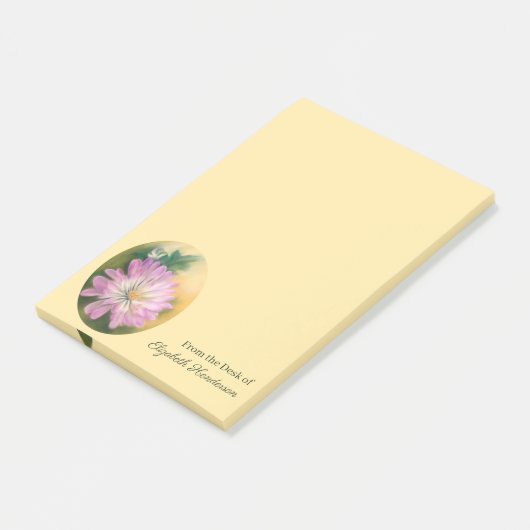 Post-it® Chrysanthemum Pink and Cream Pastel Floral (Incliné)