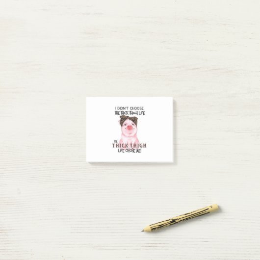 Post-it® chubby cochon disant (Sur un bureau)