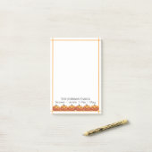 Post-it® Chute des Citrouilles orange (Sur un bureau)