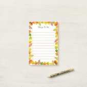 Post-it® Chute laisse sur des choses blanches à faire (Sur un bureau)