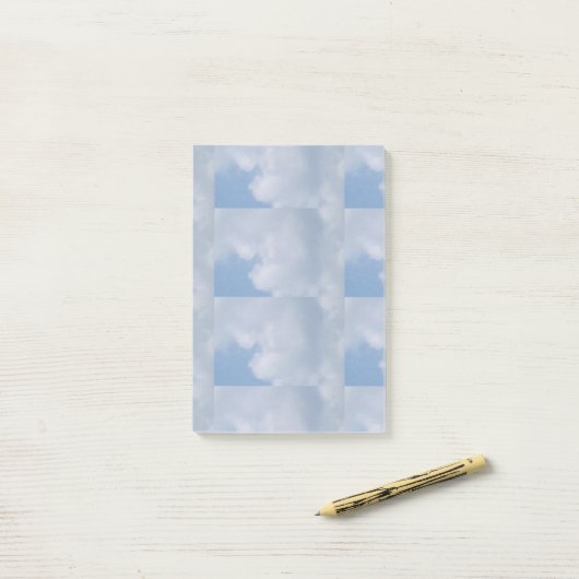 Post-it® Ciel bleu et nuage blanc (Sur un bureau)