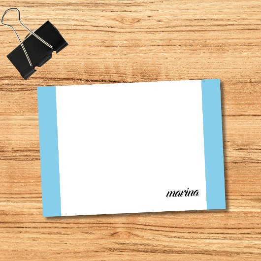 Post-it® Ciel Bleu Propre Nom Simple Professionnel 
