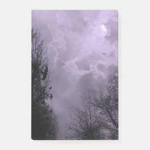 Post-it® Ciel pourpre hanté de Halloween avec des post-its