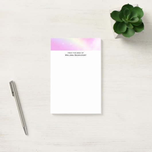Post-it® Ciel rose avec Citron jaune arc-en-ciel (Bureau)