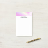 Post-it® Ciel rose avec Citron jaune arc-en-ciel (Sur un bureau)
