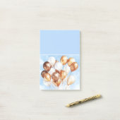 Post-it® Cieux Bleus Ballons Blancs Or (Sur un bureau)