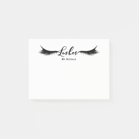 Post-it® Cils Black Lashes Moderne Glam Personnalisés (Devant)