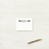 Post-it® Cils Black Lashes Moderne Glam Personnalisés (Sur un bureau)