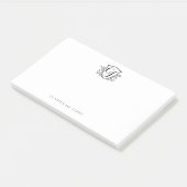 Post-it® Cimetière Couple Personnalisé Monogram Crest (Incliné)