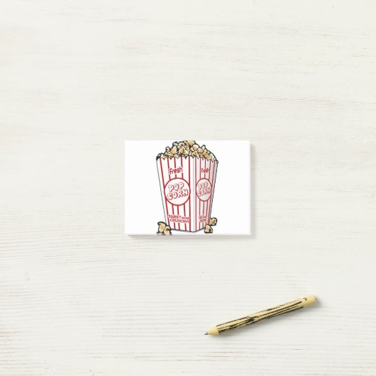 Post-it® cinéma pop-corn (Sur un bureau)