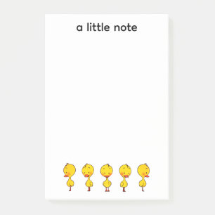 Post-it® Cinq mignons Canards Jaunes Caricaturés