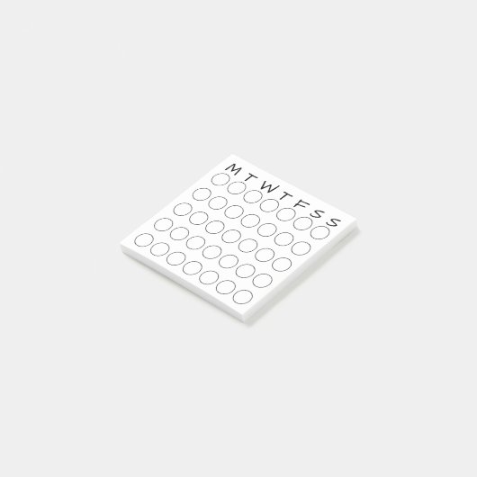 Post-it® Circles mensuels du calendrier Habit Tracker Journ (Incliné)