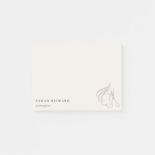 Post-it® Ciseau à cheveux minimaliste élégant coiffeur ivoi