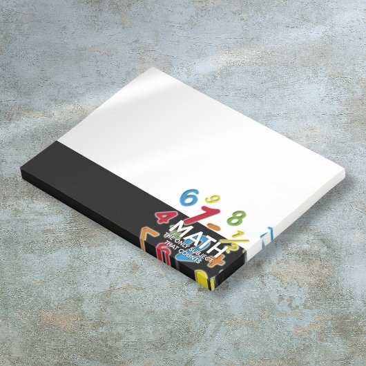 Post-it® Citation amusante de maths, le seul sujet qui comp
