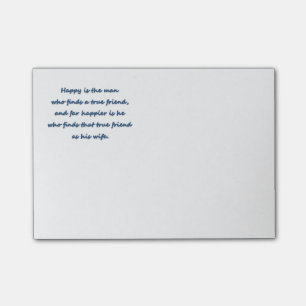 Post-it® Citation Anniversaire - Heureux est l'homme qui tr