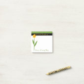 Post-it® Citation de gentillesse Jaune Floral Inspiration 3 (Sur un bureau)