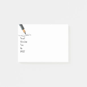 Post-it® Citation de travail amusant Je suis le patron