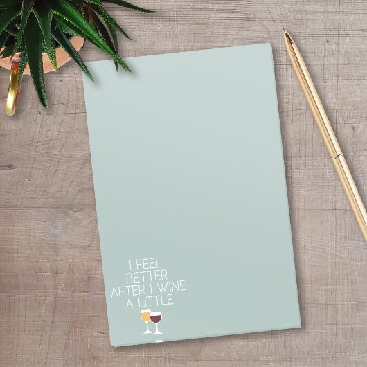 Post-it® Citation de vin amusant - Je me sens mieux après m