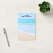 Post-it® Citation inspirante avec scène de plage tropicale (Bureau)