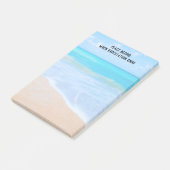 Post-it® Citation inspirante avec scène de plage tropicale (Incliné)