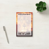 Post-it® Citation Inspirationnelle du lion brûlant (Bureau)