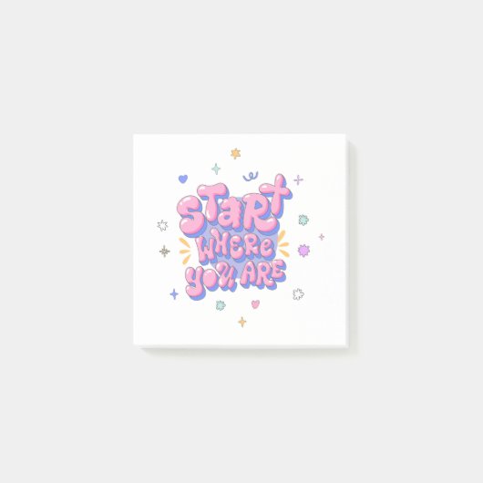 Post-it® Citation Lettre Bulle Colorée (Devant)