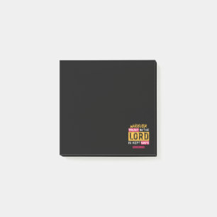 Post-it® Citation Quiconque Se Fie Au Seigneur Est Protégé