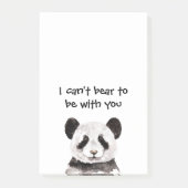 Post-it® Citation Romantique Moderne Avec Panda Noir Et Bla (Devant)