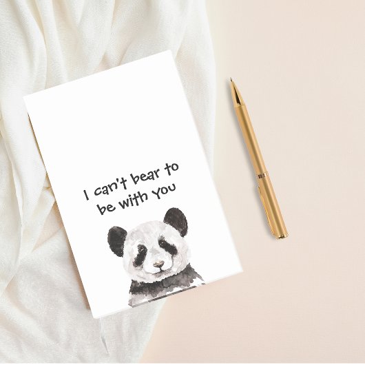 Post-it® Citation Romantique Moderne Avec Panda Noir Et Bla